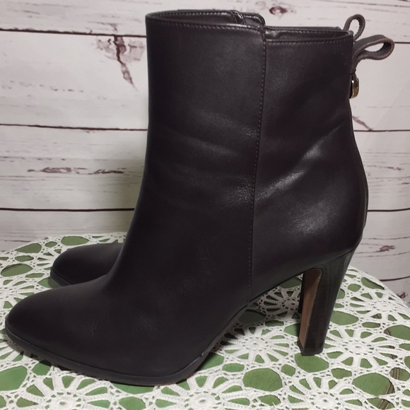 Coach Jemma Brown Leather Ankle Boots - Picture 2 of 14